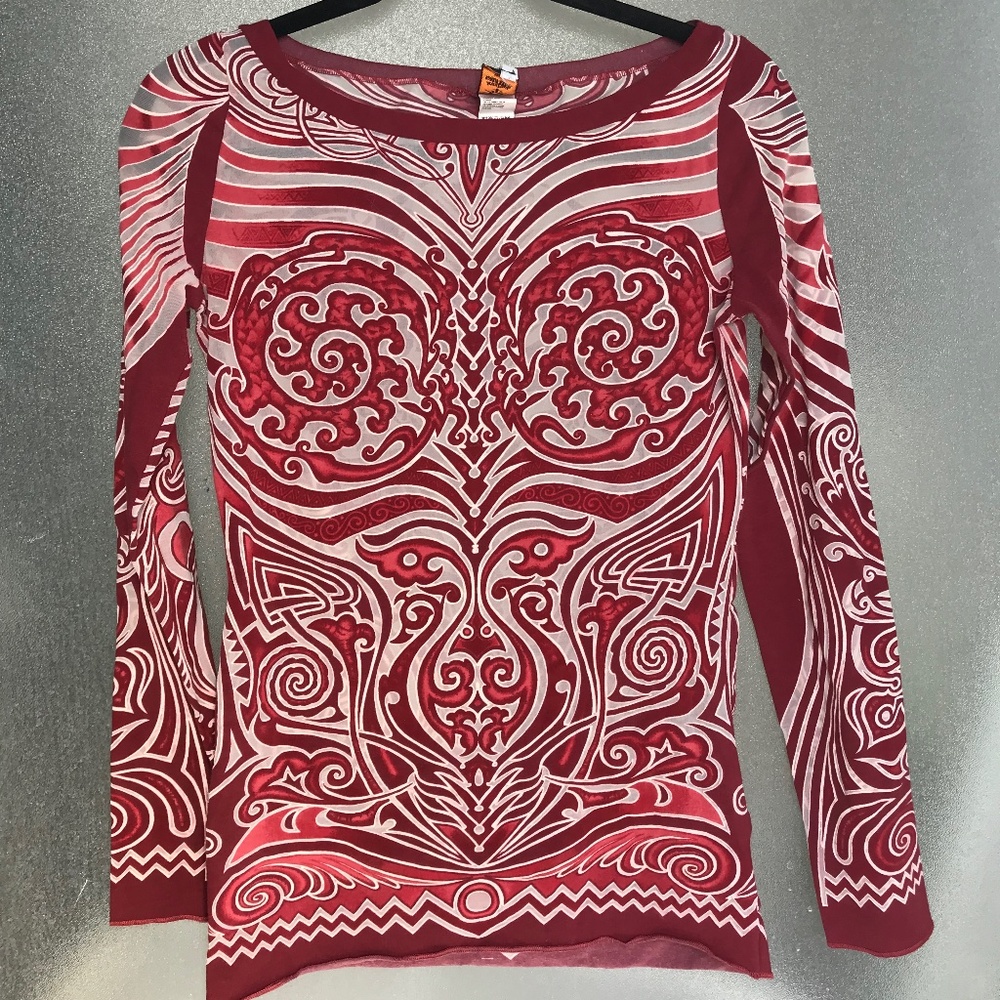Vintage JPG Gaultier Cyberbaba Tribal Top 90's Long Top..Soleil Medium